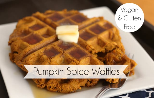 Pumpkin Spice Waffles (Vegan, Gluten-Free)