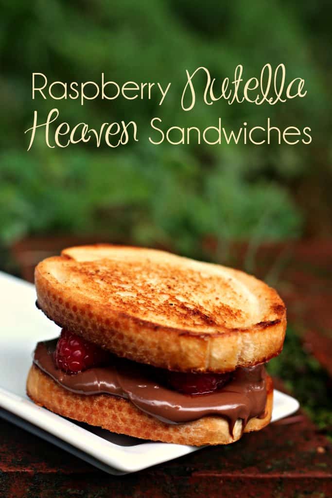 Raspberry Nutella Heaven Sandwiches