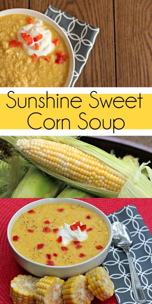 Sunshine Sweet Corn Soup pin