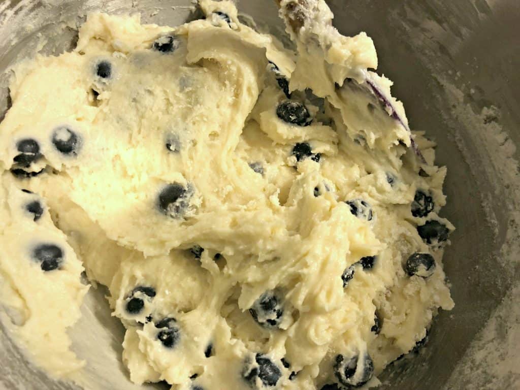 Blueberry Yogurt Cake batter