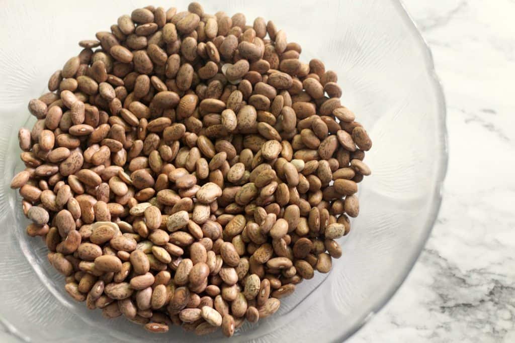 Dry beans in a bowl - Instant Pot Refried Beans
