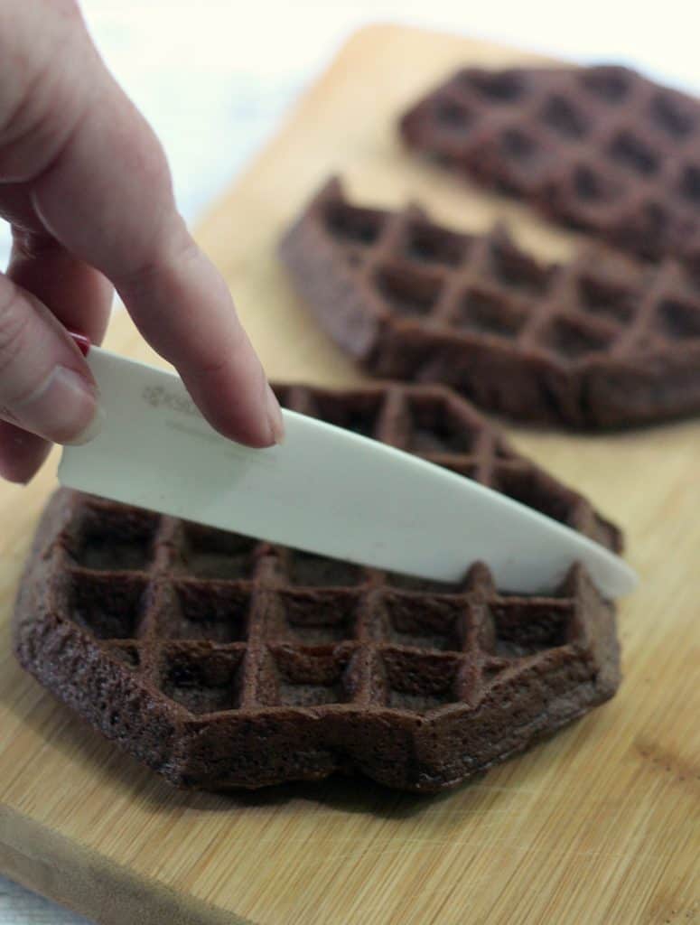 Salted Caramel Chocolate Belgian Waffle Sundae
