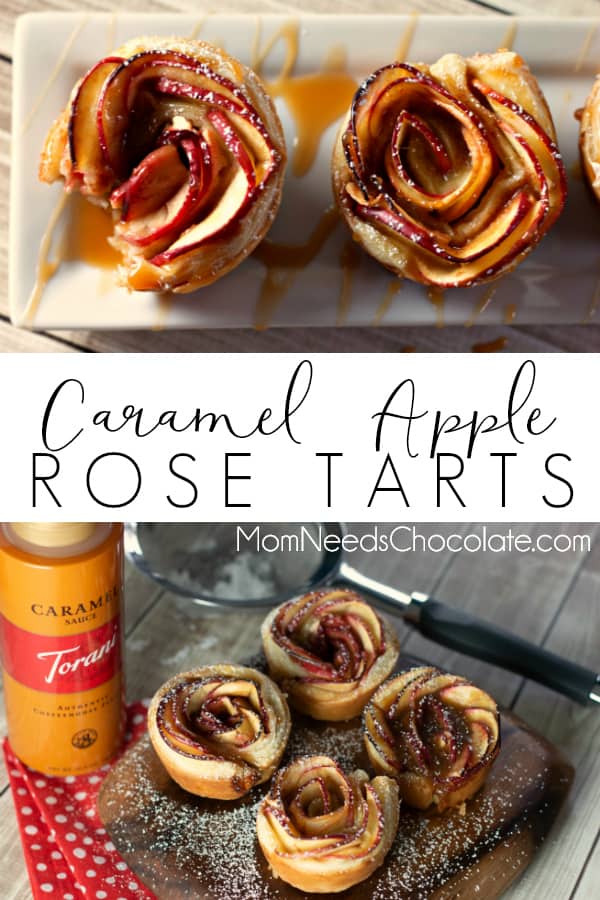 Caramel Apple Rose Tarts