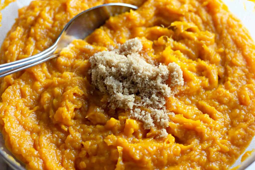 Whipped Sweet Potatoes with brown sugar