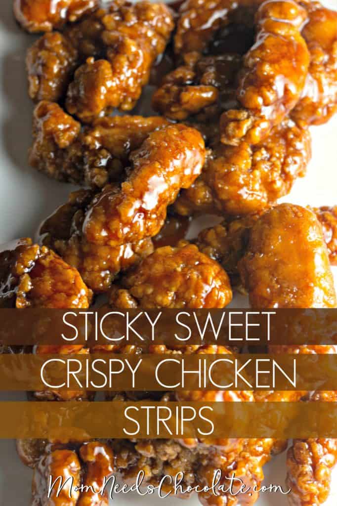 Sticky Sweet Crispy Chicken Strips