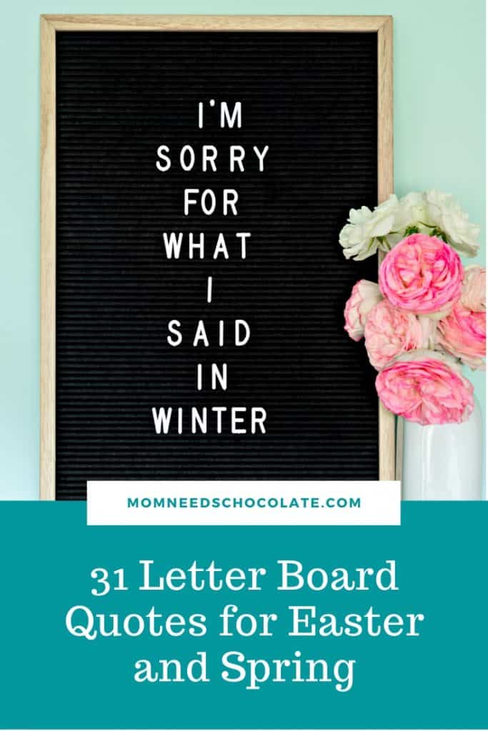 31 Letter Board Quotes for Easter and Spring