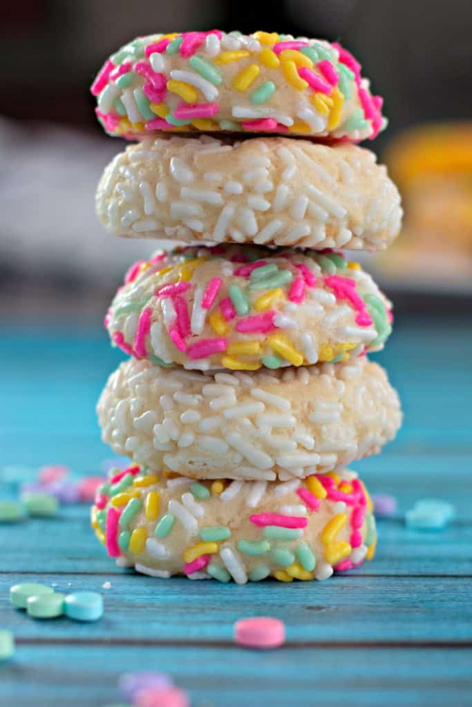 stacked Cream Cheese Sprinkle Cookies