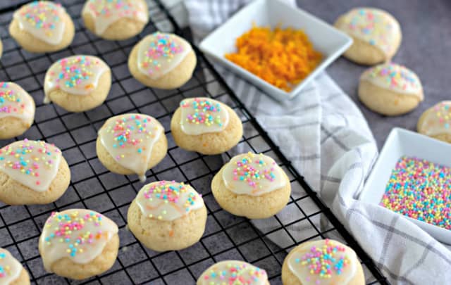 Orange Zest Sprinkle Cookies