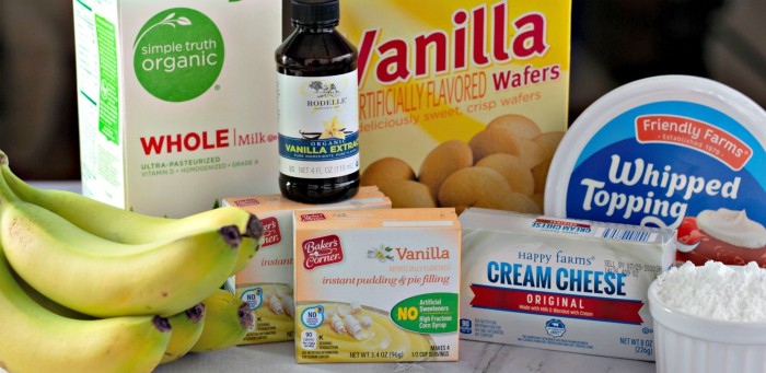 Ingredients to make The Best Banana Pudding Recipe